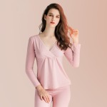 孕妇睡衣供应商-护理内衣套装长袖上衣和裤子