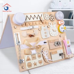 旅行玩具供应商-2合1LED灯工具箱忙碌板