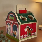 智能屋玩具工厂-木质动物图形匹配认知