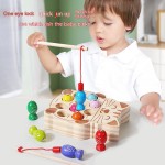 钓鱼游戏工厂-木质小猫专注力训练婴儿玩具