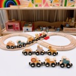 木质火车套装生产厂家-组装铁路轨道玩具