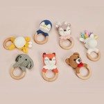 钩编摇铃工厂-手工泰迪熊出牙安抚