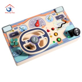 Steering Wheel Busy Board Factory - Wood Material Pretend Play