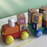 字母立方体工厂-木质积木套装火车教育玩具