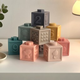 硅胶玩具供应商-40件3D触觉数字动物感官