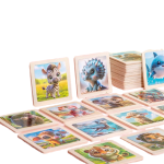 木质拼图供应商-6片动物恐龙主题玩具