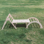 攀爬架工厂-3合1实木三角感官