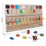 蒙氏玩具生产厂家-彩虹积木木琴串珠迷宫