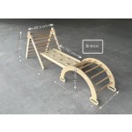 攀爬架工厂-3合1实木三角感官