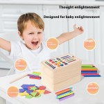 堆叠玩具供应商-7色木质人杯匹配球