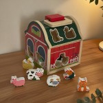 智能屋玩具工厂-木质动物图形匹配认知