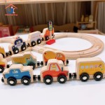 木质火车套装生产厂家-组装铁路轨道玩具