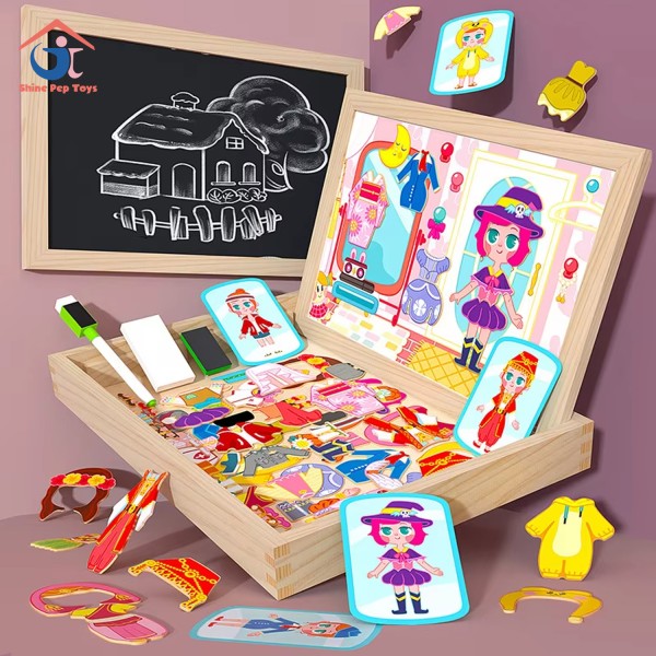 换装娃娃供应商-木质角色扮演学前学习玩具