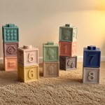 婴儿积木工厂-40件硅胶柔软堆叠洗澡玩具