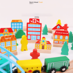 球轨道供应商-滚轮木质积木智力发展