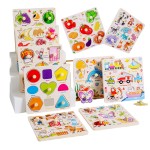 钉板拼图供应商-3D木质匹配游戏教具