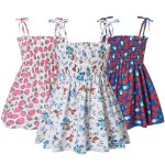 女孩夏季连衣裙供应商-挂脖露肩无袖休闲太阳裙