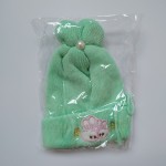 儿童冬季帽供应商-1-3年聚酯棉羊毛帽卡通设计帽