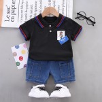 幼儿男孩服装供应商-1-4T夏季服装短袖T恤和短裤