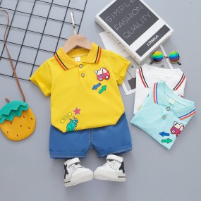 Toddler Fashionable Clothes Manufacturer - Short Sleeve Top and Shorts 100% Cotton