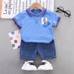 幼儿男孩服装供应商-1-4T夏季服装短袖T恤和短裤