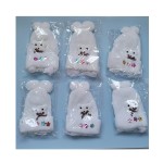 女婴帽厂家-纯白针织儿童帽配耳罩冬季幼儿无檐帽