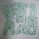 婴儿服装套装工厂-11件套100%棉襁褓全印花针织服装