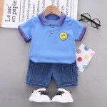儿童服装供应商-短袖T恤短裤儿童服装2022夏季套装