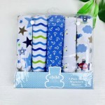 棉纱婴儿毯厂家-5件装柔软棉质襁褓中性襁褓毯