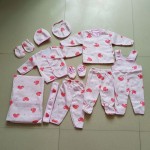 新生儿襁褓套装厂家-11件女婴服装连体衣裤子必备品