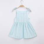 女孩太阳裙厂家-学院风短裙细肩带亚麻中长裙