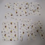 男婴服装供应商-8件套长袖连体衣裤子+帽子+围兜秋冬