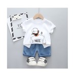 男婴服装套装工厂-时尚Polo T恤短裤休闲服装套装