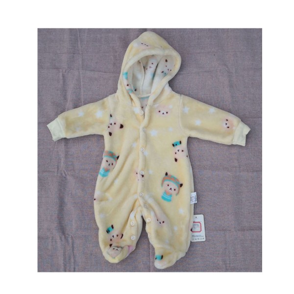 婴儿必备品工厂-男女通用法兰绒连体衫工装裤灯芯绒连体衣冬季