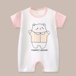 婴儿连体衣厂家-卡通睡衣夏季短袖新生儿连体衣