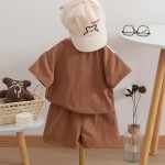 幼儿男孩服装厂家-2件卡通短袖棉质T恤T恤