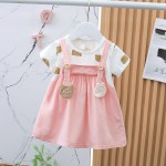 幼儿女童连衣裙工厂-蝴蝶结荷叶边薄纱短袖女婴芭蕾舞裙