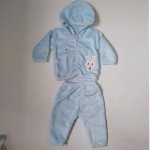 婴儿冬季服装供应商-2件套雪地服法兰绒裤子夹克冬季外套