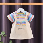 小女孩连衣裙厂家- T恤连衣裙春夏棉质短袖