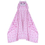 婴儿带帽毯供应商-动物脸襁褓毯大号毛绒浴后毯