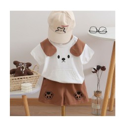 幼儿男孩服装厂家-2件卡通短袖棉质T恤T恤