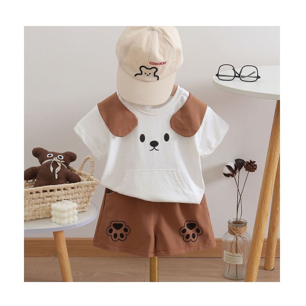 幼儿男孩服装厂家-2件卡通短袖棉质T恤T恤