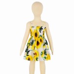 女孩夏季连衣裙供应商-挂脖露肩无袖休闲太阳裙