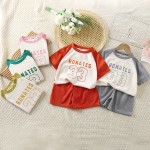 男孩睡衣套装厂家-1-8年儿童睡衣睡眠服装100%棉睡衣