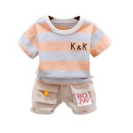 幼儿男孩服装供应商-新款设计2T 2件套可爱Polo衫儿童