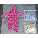 婴儿必备品工厂-男女通用法兰绒连体衫工装裤灯芯绒连体衣冬季