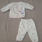 婴儿冬季服装厂家-纯色法兰绒棉质新生儿服装套装