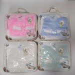 新生儿冬季服装供应商-6件摇粒绒法兰绒套装上衣+裤子帽子