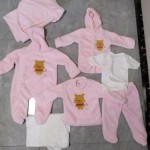 新生儿襁褓套装工厂-8件男女通用冬季服装法兰绒0-6个月