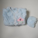 婴儿冬季套装供应商-5件长绒新生儿服装2024襁褓礼品套装